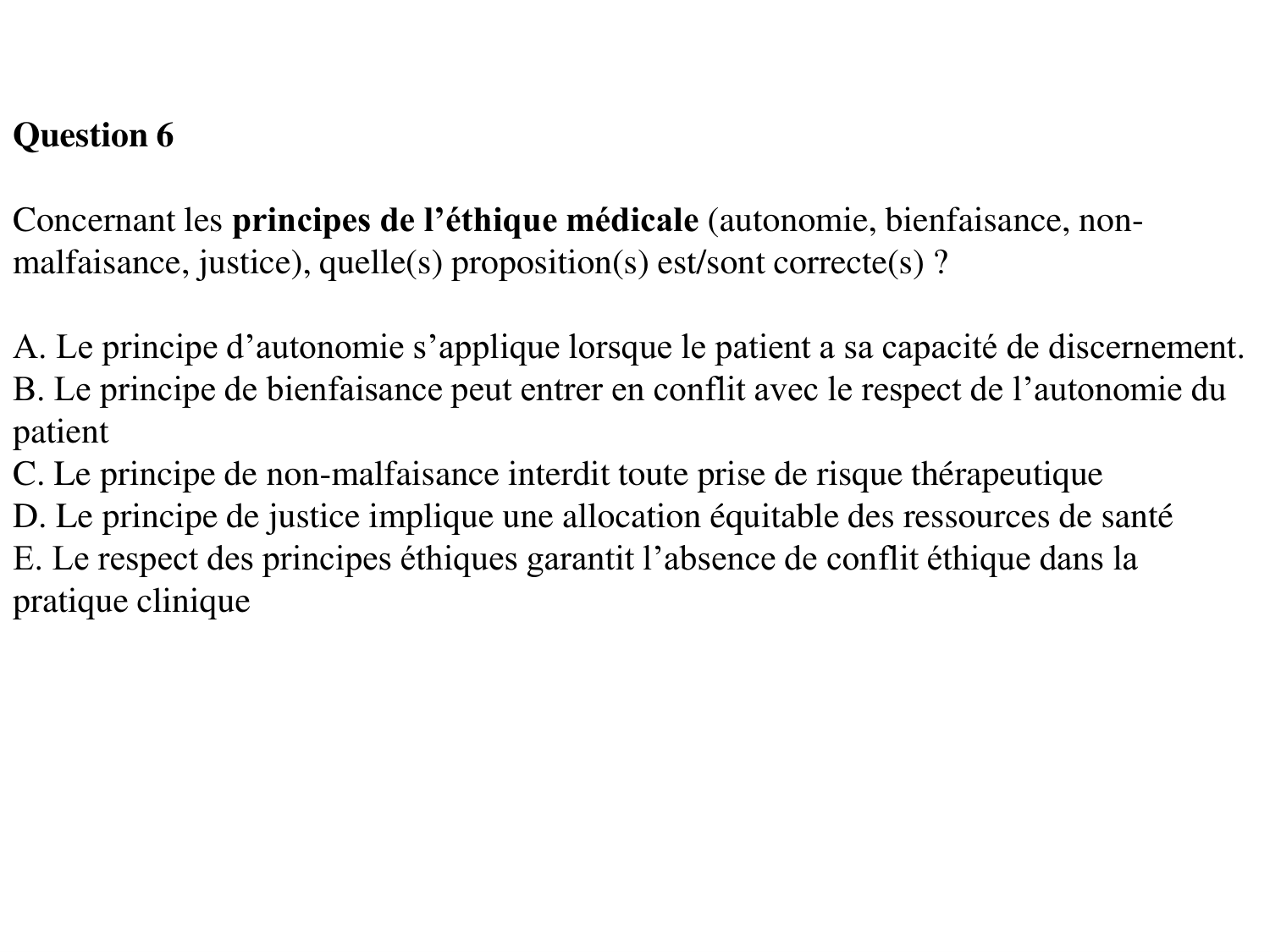 La décision médicale synthèse 2025 qcm avec réponses eh page 65