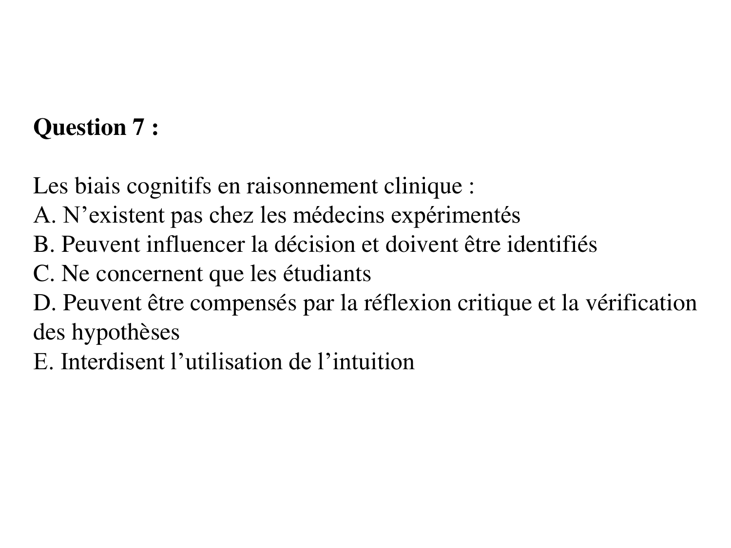 La décision médicale synthèse 2025 qcm avec réponses eh page 67