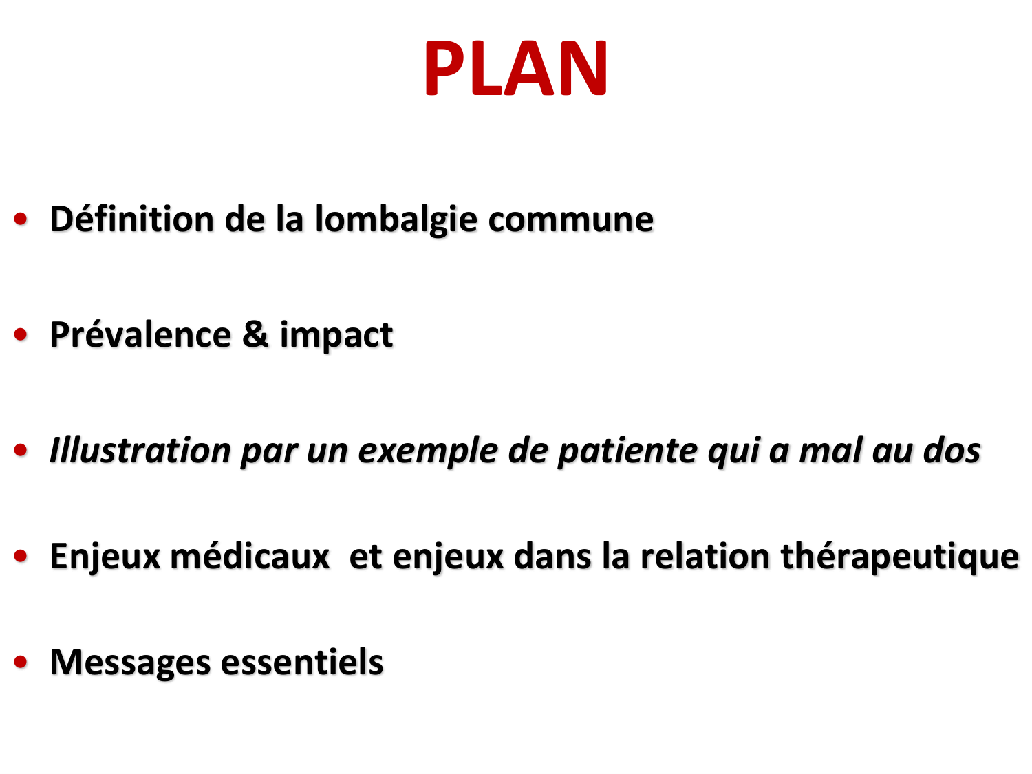 PSS Défis de la prise en charge de la lombalgie 2026 page 4