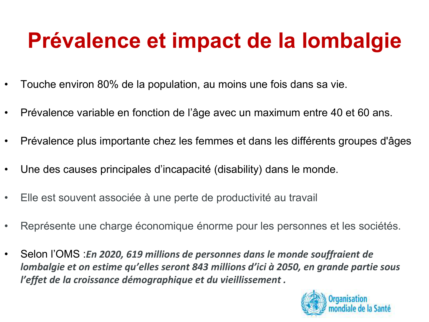 PSS Défis de la prise en charge de la lombalgie 2026 page 9