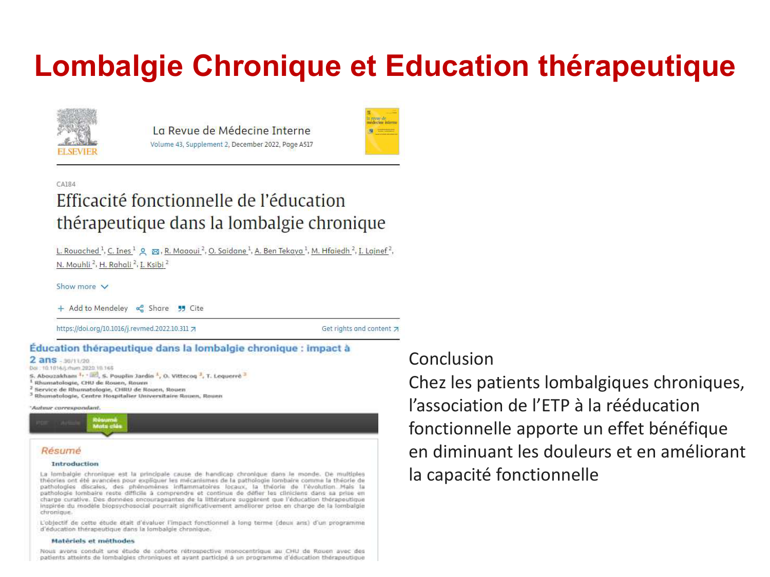 PSS Défis de la prise en charge de la lombalgie 2026 page 46