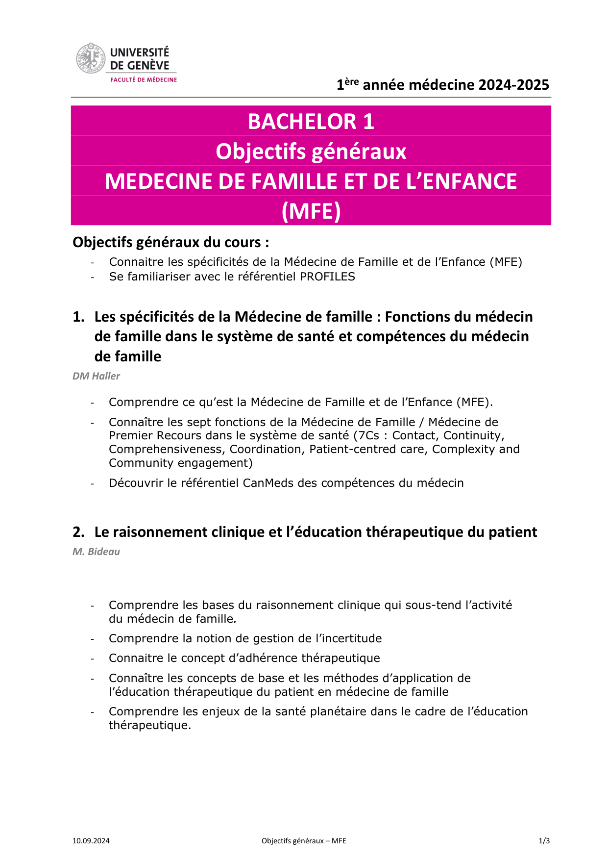 1ère BA Objectifs-MFE Cas de Liaison-2024-2025 page 1